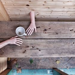 Close-up of wooden plank