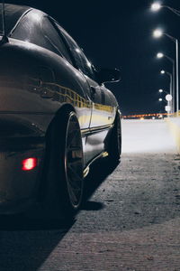 Car on street at night