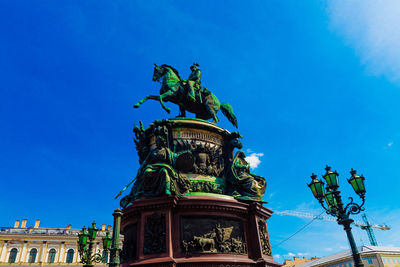 Low angle view of statue