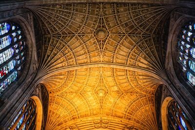 Low angle view of ceiling of building