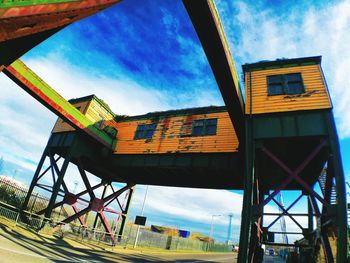 Low angle view of built structure against sky