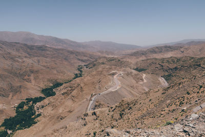 High angle view of landscape against sky