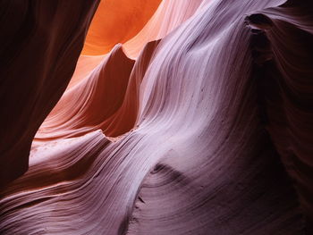 Low angle view of rock formation