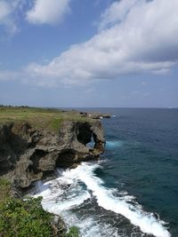 Scenic view of sea against sky