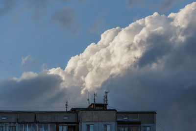 Communication antennas on russian multistorey apartment building