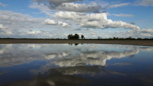 Reflection of clouds in water