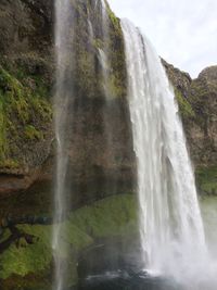 Scenic view of waterfall