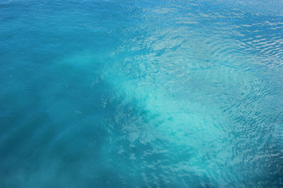 Scenic view of sea against blue sky