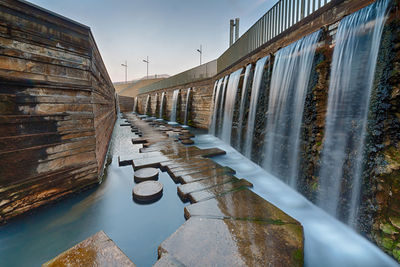 Panoramic view of bridge against sky