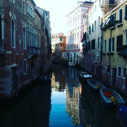 Canal passing through buildings