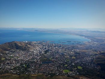 Aerial view of sea
