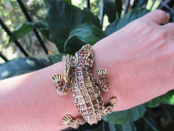 Close-up of a bracelet on wrist