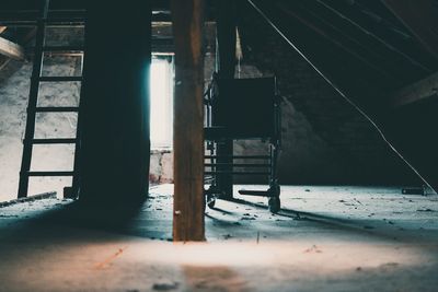 Interior of abandoned building