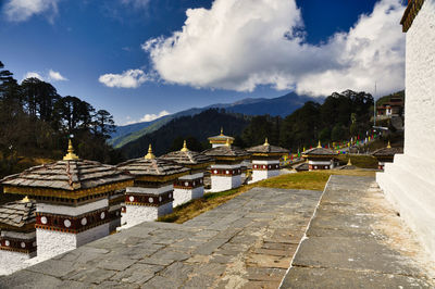 Panoramic view of buildings against sky