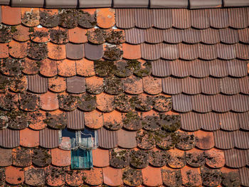 Full frame shot of roof tiles