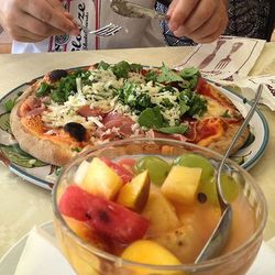 Close-up of hand holding food