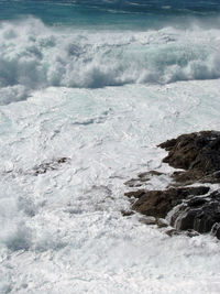 Scenic view of sea waves