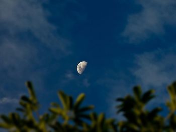 Low angle view of blue sky and clouds