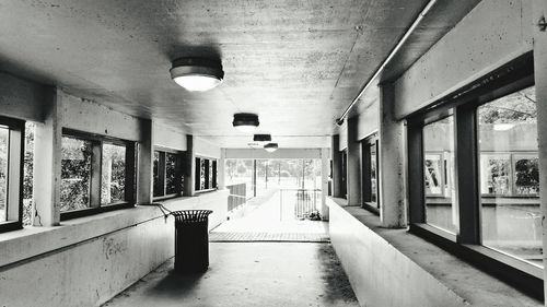 Empty corridor of building