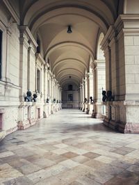 Empty corridor of building