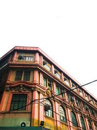 Low angle view of building against clear sky