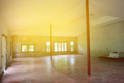 Interior of abandoned house