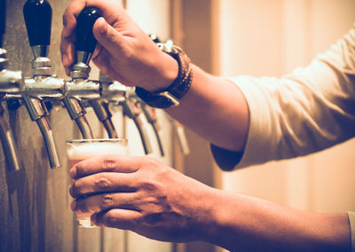 Midsection of man preparing food in kitchen