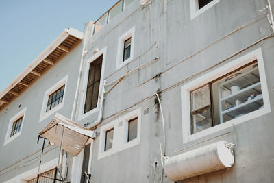 Low angle view of residential building against sky