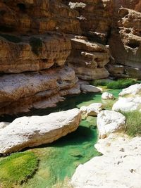 Scenic view of rock formations