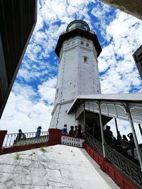 Low angle view of built structure against sky