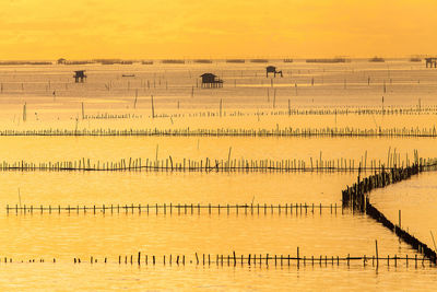 Scenic view of landscape during sunset