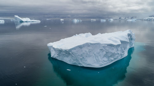 Scenic view of frozen sea