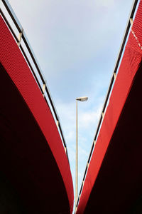 Low angle view of bridge against sky