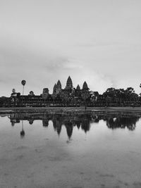 Reflection of buildings in water