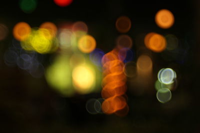 Defocused image of lights