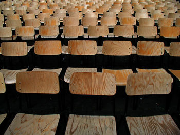 Full frame shot of chairs