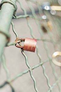 Close-up of illuminated lamp on wall