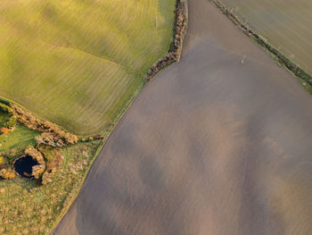 Aerial view of agricultural field