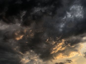 Low angle view of storm clouds in sky