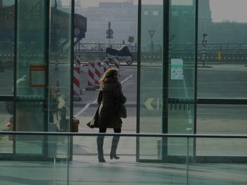 Woman standing in park