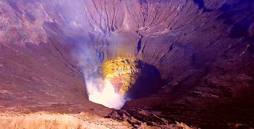 Scenic view of waterfall