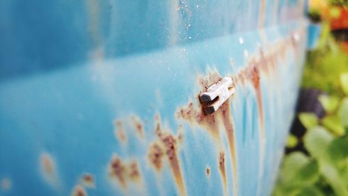 Close-up of rusty metallic surface