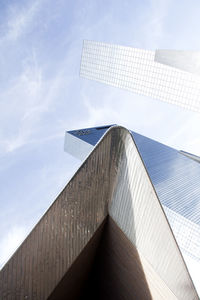 Low angle view of the train station entrance giving a different perspective on the building