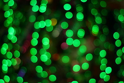 Defocused image of illuminated lights