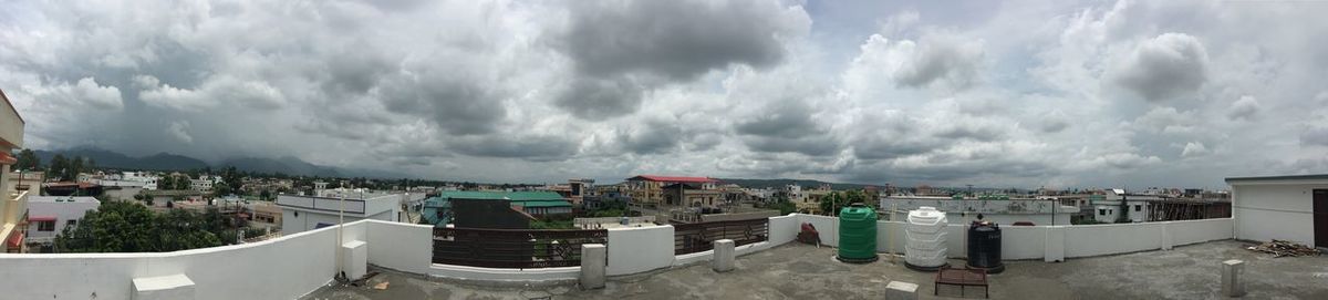 Panoramic shot of buildings against sky