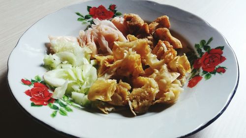 Close-up of meal served in plate