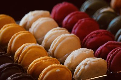 Close-up of macaroons