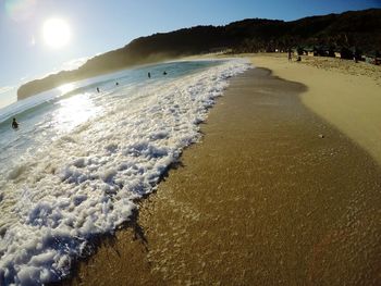 Panoramic view of beach