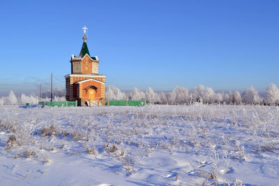 View of church in winter