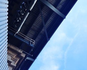Low angle view of modern building against sky